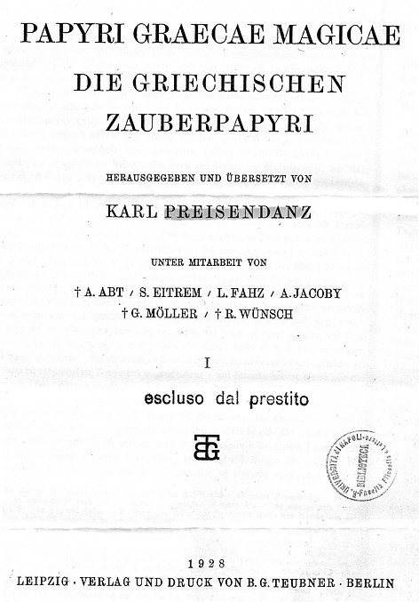 papyri graecae magicae